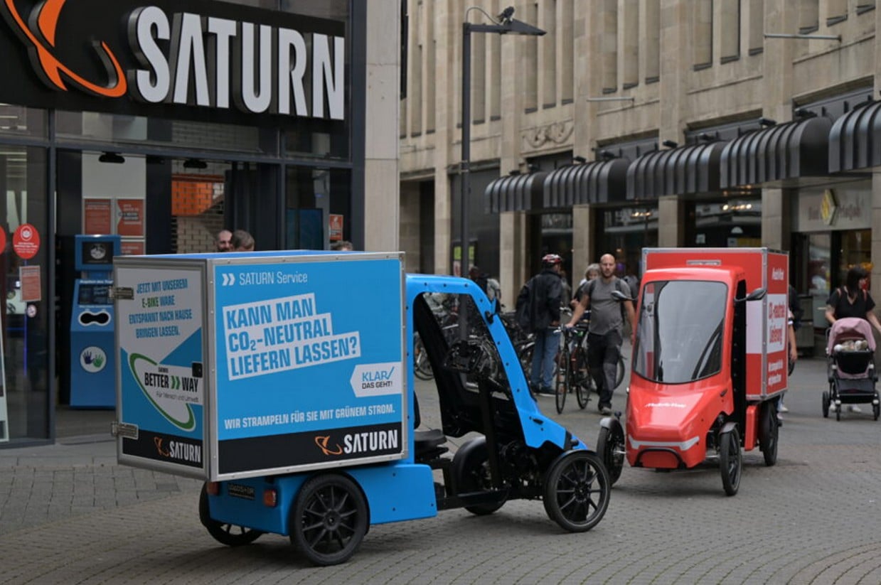Refrein bestrating vod MediaMarkt and Saturn are testing delivery with e-cargo bikes